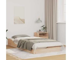 Lova Lovos rėmas Ruda 80 x 200 cm Kietos pušies mediena