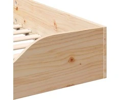 Lova Lovos rėmas Ruda 90 x 220 cm Kietos pušies mediena