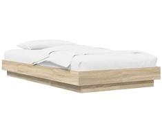 Lova Grindų lovos rėmas Sonoma ąžuolas 80 x 210 cm Apdirbta mediena