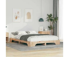 Lova Lovos rėmas Ruda 140 x 220 cm Kietos pušies mediena
