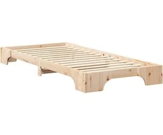 Lova Lovos rėmas Ruda 80 x 210 cm Kietos pušies mediena