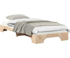 Lova Lovos rėmas Ruda 80 x 210 cm Kietos pušies mediena