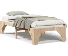 Lova Lovos rėmas Ruda 90 x 200 cm Kietos pušies mediena
