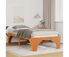 Lova Lovos rėmas Ruda 90 x 190 cm Kietos pušies mediena