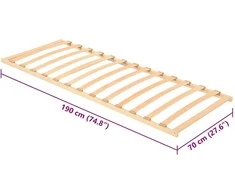 Lova Lamelinis lovos pagrindas Ruda 70 x 190 cm Kietas bukas medis
