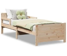 Lova Lovos rėmas su galvūgalio Ruda 80 x 200 cm Apdirbta mediena
