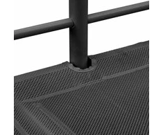 Lova Vaikų Lofto Lovos Rėmas Juoda 100 x 200 cm Metalas