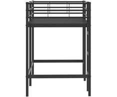 Lova Vaikų Lofto Lovos Rėmas Juoda 90 x 190 cm Plienas