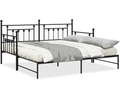 Dienos lovos rėmas Juoda 90 x 200 cm Plienas