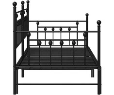 Dienos lovos rėmas Juoda 90 x 200 cm Plienas
