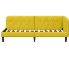 Lova Kampinė lovos konstrukcija Geltona 80 x 200 cm Aksomas