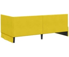 Lova Kampinė lovos konstrukcija Geltona 90 cm x 200 cm Aksomas
