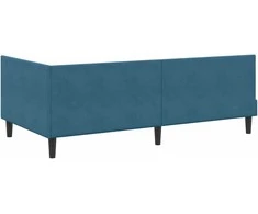 Lova Kampinė lovos konstrukcija Mėlyna 100 cm x 200 cm Aksomas