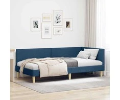 Lova Kampinė lovos konstrukcija su galvūgalio Mėlyna 80 cm x 200 cm