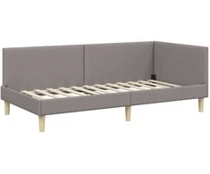 Lova Kampinė lovos konstrukcija su galvūgalio Taupe 80 cm x 200 cm