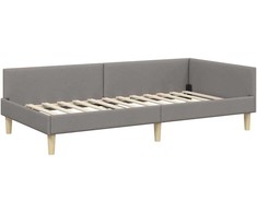 Lova Kampinė lovos konstrukcija Taupe 90 x 200 cm audinys