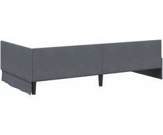 Lova Kampinė lovos konstrukcija Tamsiai pilka 100 cm x 200 cm