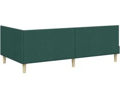Lova Kampinė lovos konstrukcija Tamsiai žalia 100 cm x 200 cm