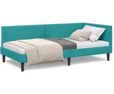 Lova Kampinė lovos konstrukcija Turkio 90 cm x 190 cm Aksomas
