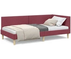 Lova Kampinė lovos konstrukcija Vyno raudona 80 cm x 200 cm