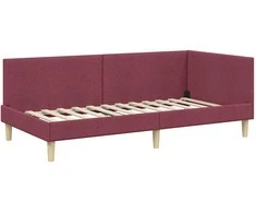 Lova Kampinė lovos konstrukcija Vyno raudona 90 cm x 200 cm