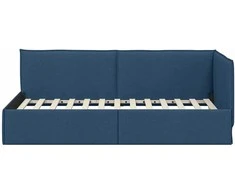 Lova Kampinė lovos konstrukcija Mėlyna 80 x 200 cm audinys