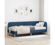 Lova Kampinė lovos konstrukcija Mėlyna 80 x 200 cm audinys