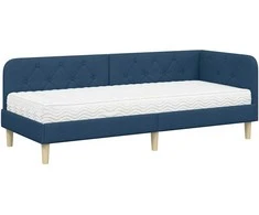Lova Kampinė lovos konstrukcija Mėlyna 80 x 200 cm audinys