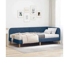 Lova Kampinė lovos konstrukcija Mėlyna 90 x 200 cm audinys