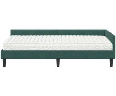Lova Kampinė lovos konstrukcija su čiužiniu Kita 2 pcs Žalia Aksomas
