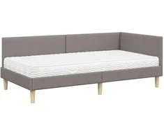 Lova Kampinė lovos konstrukcija su čiužiniu Kita 2 pcs Taupe audinys