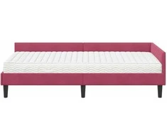 Lova Kampinė lovos konstrukcija su čiužiniu Kita 2 pcs Žalia Aksomas