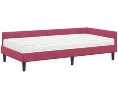Lova Kampinė lovos konstrukcija su čiužiniu Kita 2 pcs Žalia Aksomas