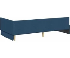 Lova Kampinė lovos konstrukcija Mėlyna 100 cm x 200 cm audinys