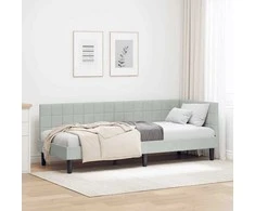 Lova Kampinė lovos konstrukcija Šviesiai pilka 80 cm x 200 cm