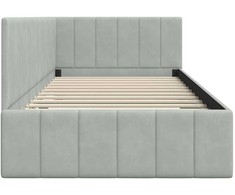 Lova Kampinė lovos konstrukcija Šviesiai pilka 90 cm x 200 cm