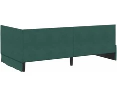 Lova Kampinė lovos konstrukcija Tamsiai žalia 100 cm x 200 cm