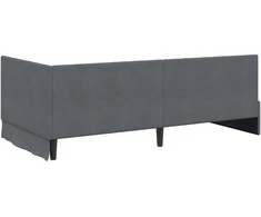 Lova Kampinė lovos konstrukcija Tamsiai pilka 90 cm x 190 cm Aksomas