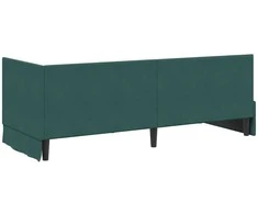 Lova Kampinė lovos konstrukcija Tamsiai žalia 80 cm x 200 cm Aksomas