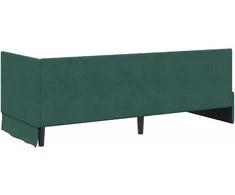 Lova Kampinė lovos konstrukcija Tamsiai žalia 80 cm x 200 cm Aksomas