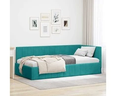 Lova Kampinė lovos konstrukcija Turkio 100 cm x 200 cm Aksomas