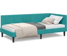 Lova Kampinė lovos konstrukcija Turkio 100 cm x 200 cm Aksomas