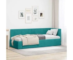 Lova Kampinė lovos konstrukcija Turkio 80 cm x 200 cm Aksomas