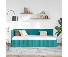 Lova Kampinė lovos konstrukcija Turkio 80 cm x 200 cm Aksomas