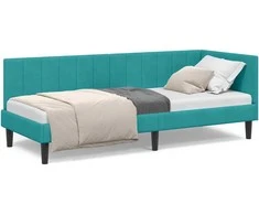 Lova Kampinė lovos konstrukcija Turkio 80 cm x 200 cm Aksomas