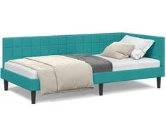 Lova Kampinė lovos konstrukcija Turkio 90 cm x 190 cm Aksomas