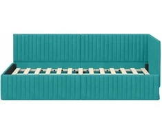Lova Kampinė lovos konstrukcija Turkio 90 cm x 190 cm Aksomas