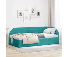 Lova Kampinė lovos konstrukcija Turkio 90 cm x 190 cm Aksomas