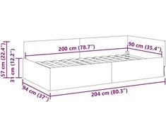 Lova Kampinė lovos konstrukcija Vyno raudona 90 cm x 200 cm audinys