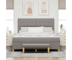 Kiemas lova su galvūgalio Tortora 200 x 180 cm audinys
